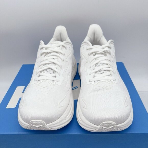 Hoka One One Clifton 10 Running Shoe Sneaker White Womens US 9.5 D Wide - Picture 5 of 13